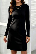 Bodycon Longsleeve-Kleid in Schwarz – Bild 11 | LuxeStyle