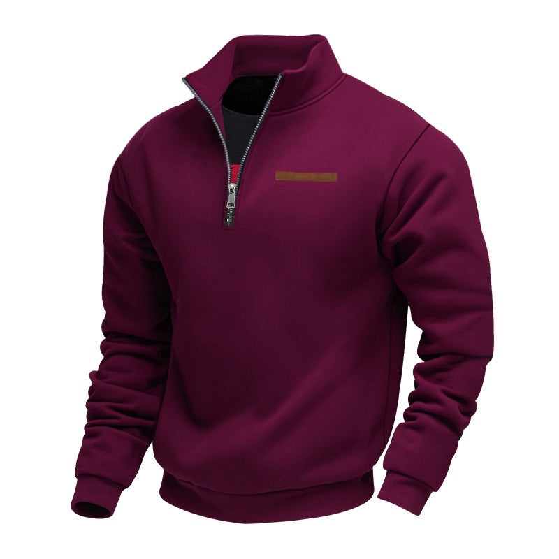 Kapuzenpullover mit Fleecefutter und Stehkragen