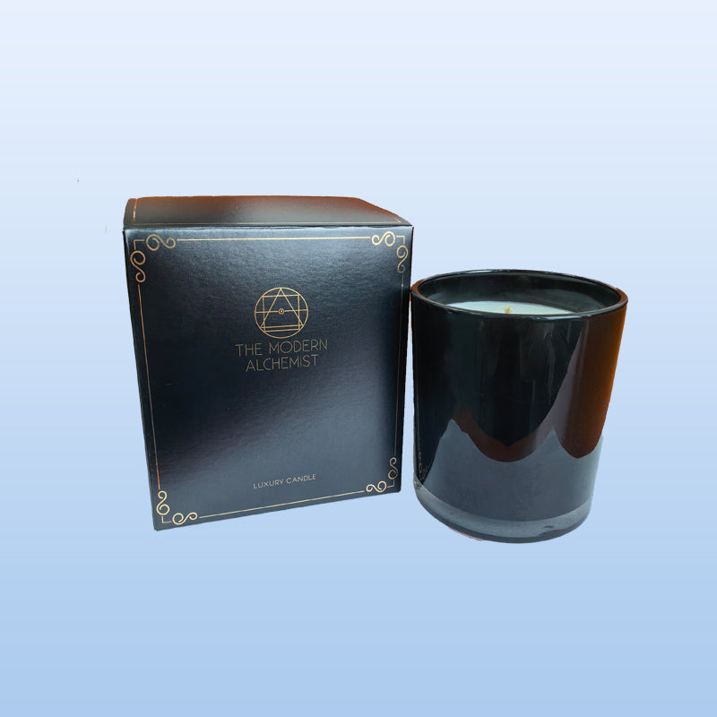 Premium-Sojawachskerze mit Rotwein-, Leder- & Espresso-Duft