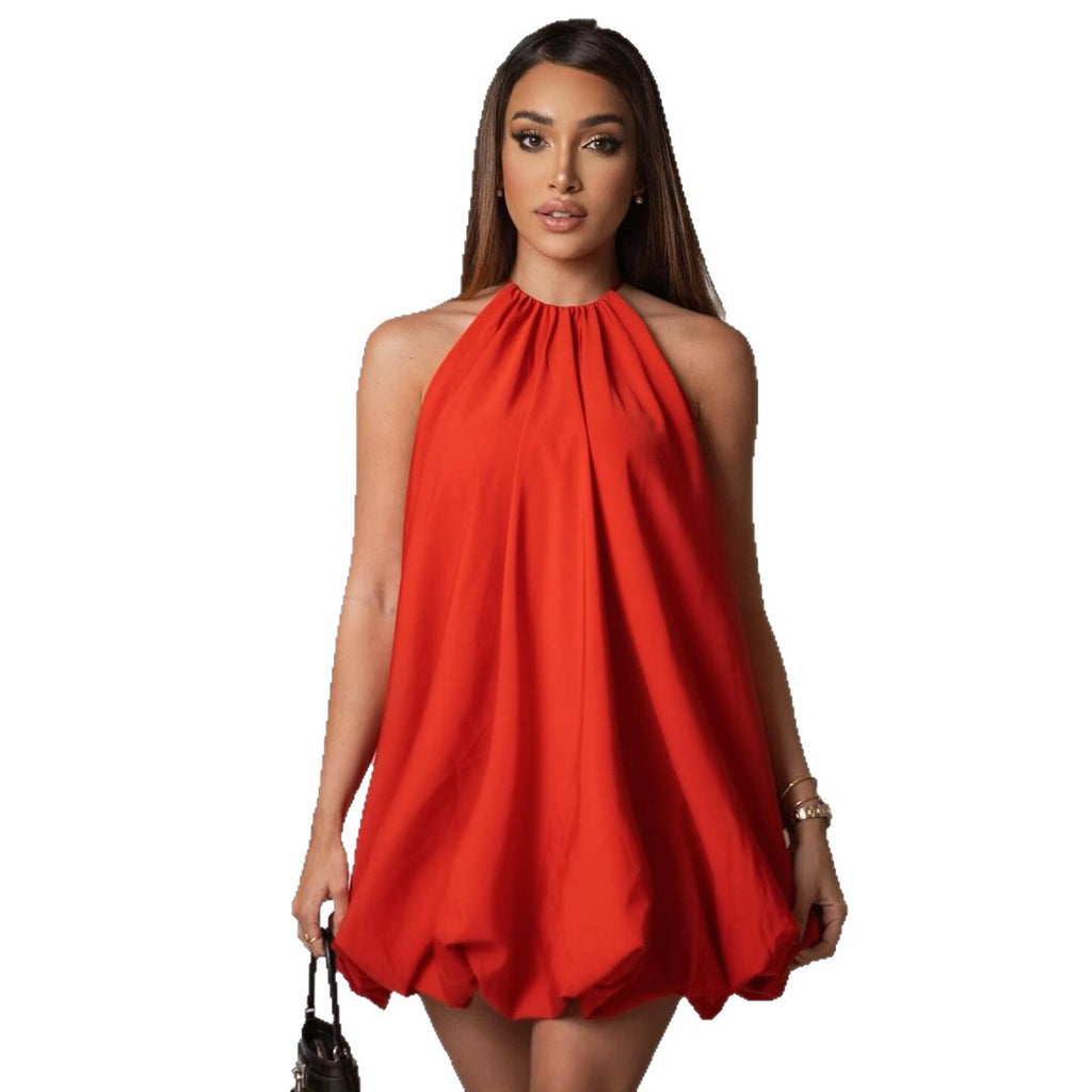 Neckholder-Minikleid Rot | LuxeStyle