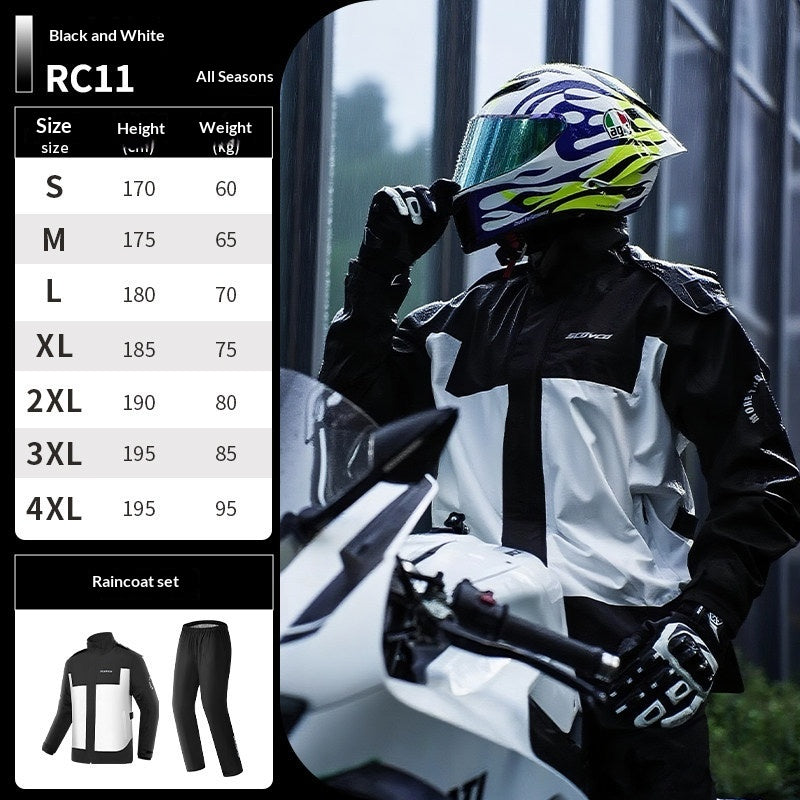 Motocross-Regenanzug mit Schuhschutz