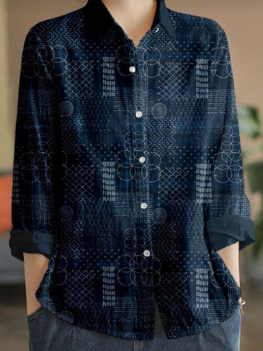 Langarmshirt mit 3D-Effekt-Muster – Bild 2 | LuxeStyle