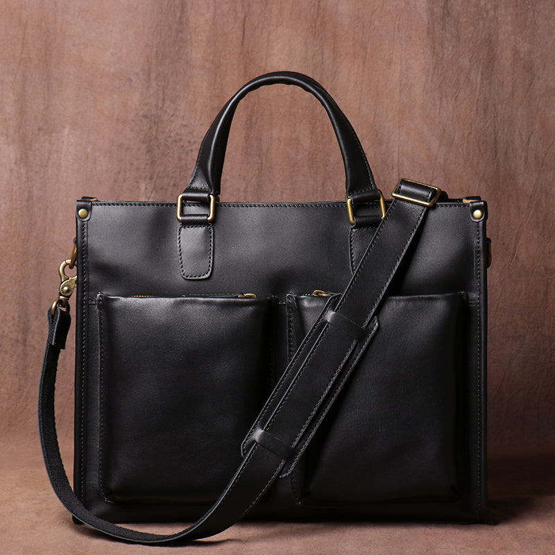 Vintage Rindsleder-Herrenhandtasche Business-Aktentasche – Bild 4 | LuxeStyle