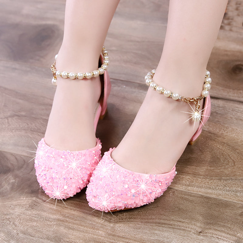 Mädchen Sandalen mit Glitzer und Schnalle – Bild 5 | LuxeStyle