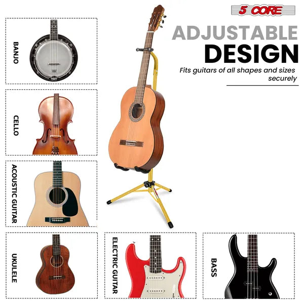 Gitarrenständer Boden verstellbar mit Nackenhalter – Ansicht 3