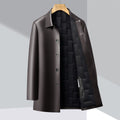 Lederjacke mit abnehmbarem Futter