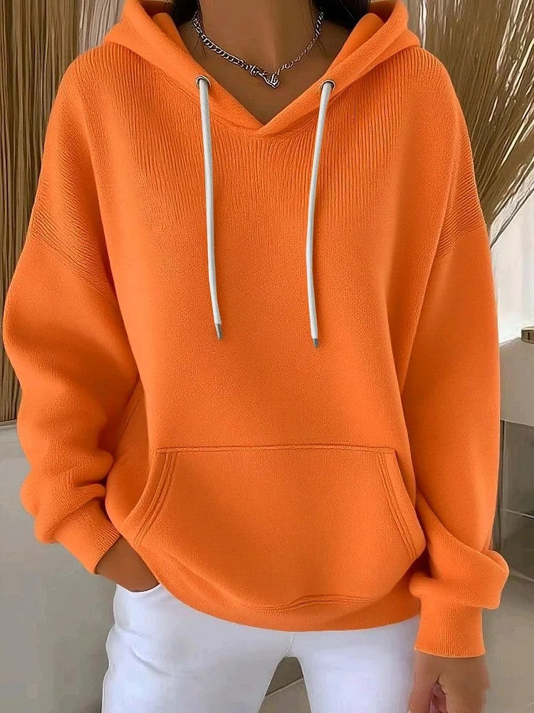 Trendiger Hoodie mit Kapuze und Kordelzug