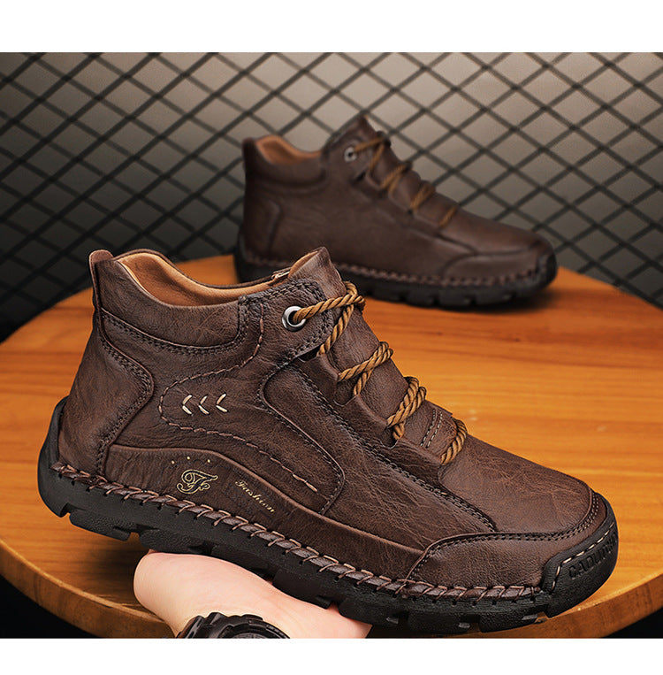 Herren High-Top Winterboots aus Leder