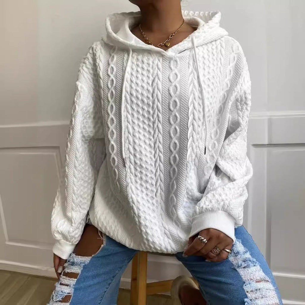 Oversized Jacquard Hoodie für Damen – Bild 1 | LuxeStyle