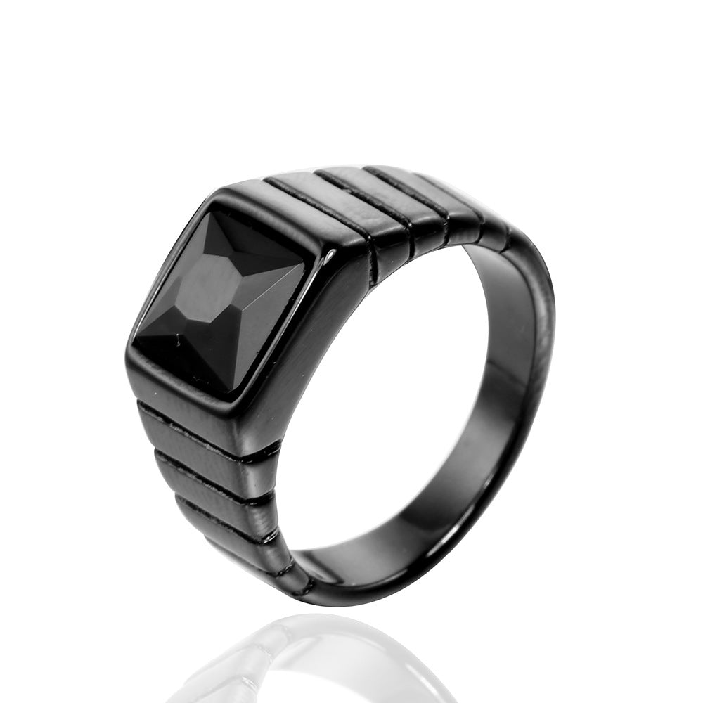Unisex Retro Stein Ring