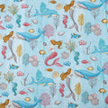 Bio-Baumwollstoff mit Ozean-Motiven | LuxeStyle