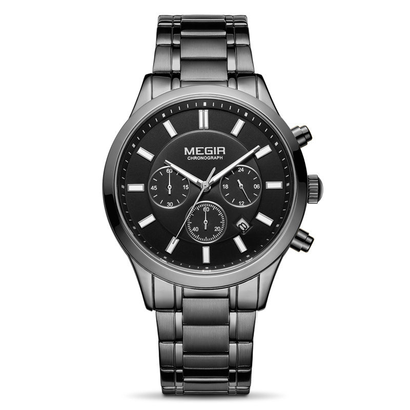 Herren-Chronograph mit Leuchtzeigern – Bild 3 | LuxeStyle