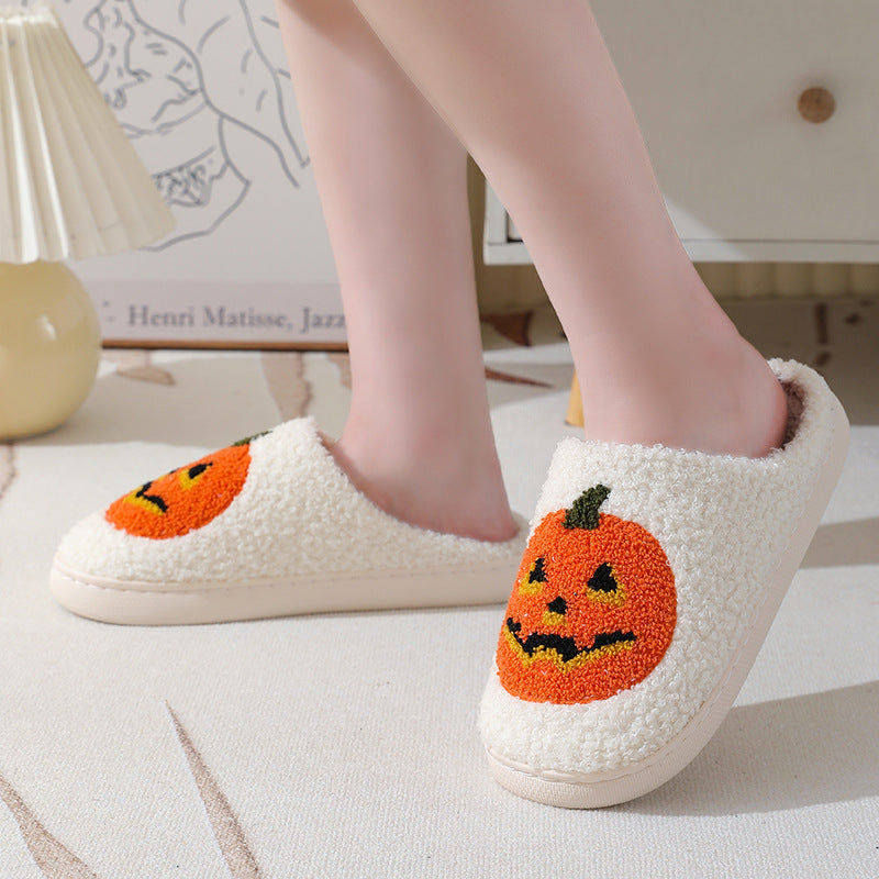 Flauschige Hausschuhe «Kürbis» · Halloween-Plüsch-Slipper