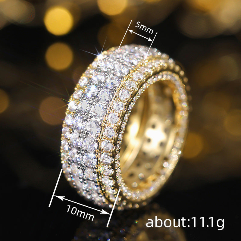 Eleganter Zweifarbiger Zirkonia-Ring – Bild 5 | LuxeStyle