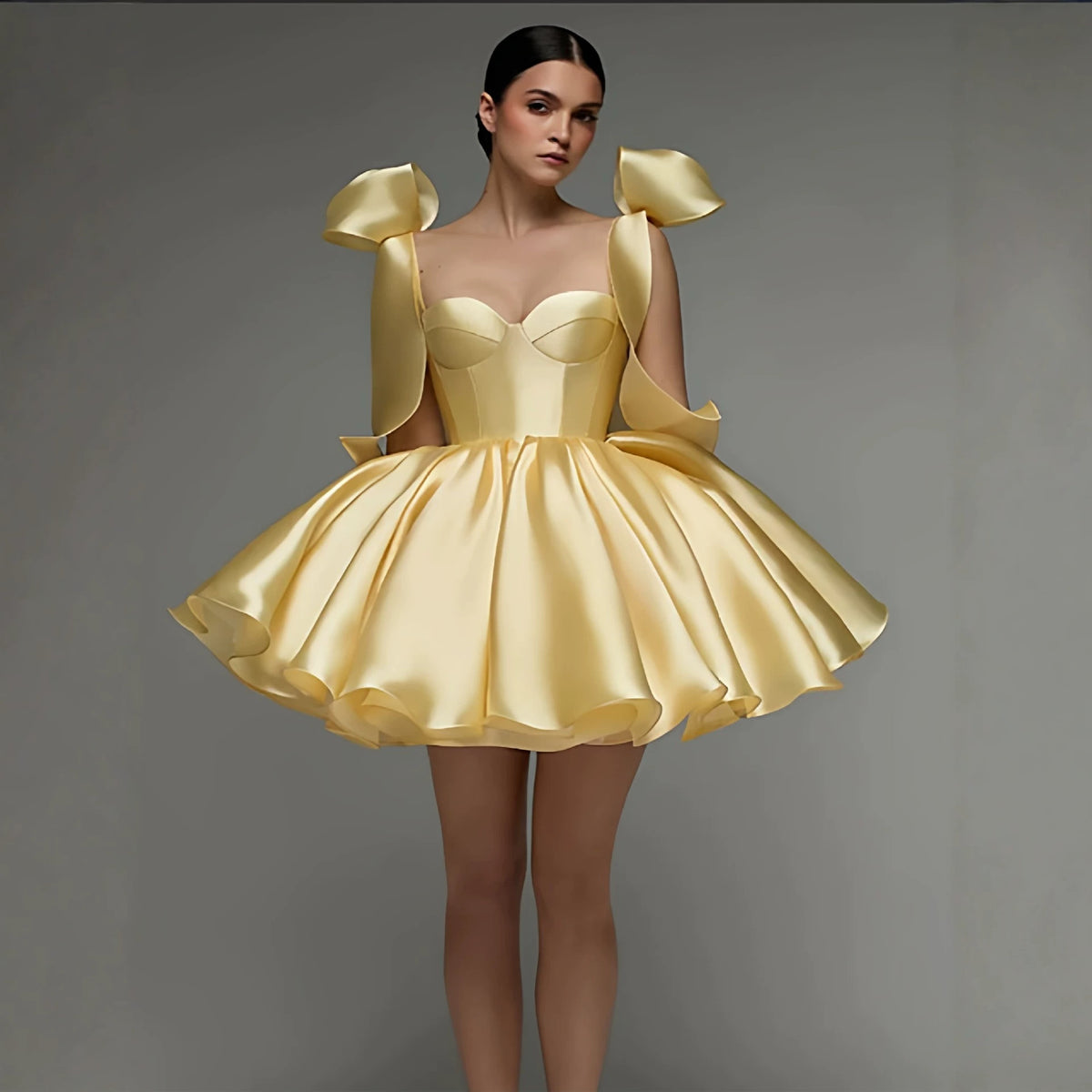 Trägerkleid mit Schleifendetail – Bild 4 | LuxeStyle