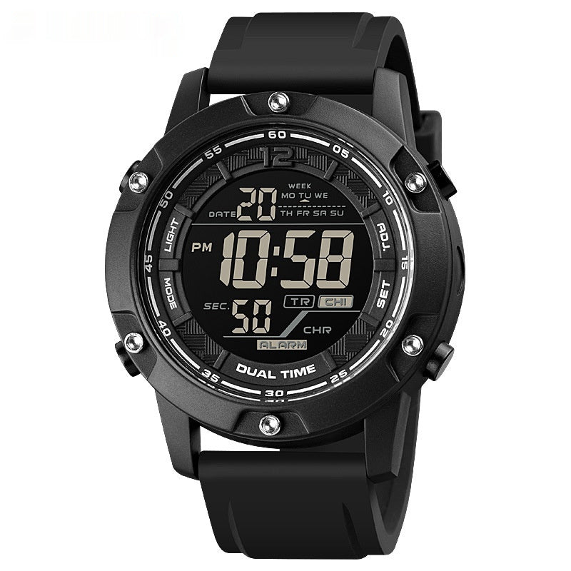 Multifunktionale Sportuhr mit Silikonarmband