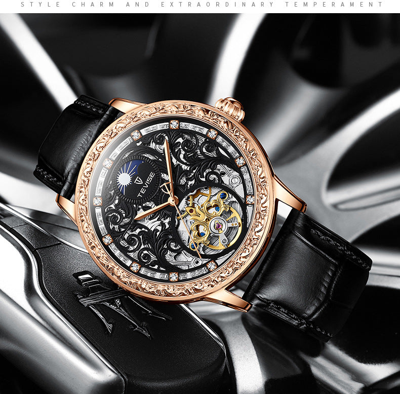 Herren-Mechanik Armbanduhr Wasserdicht