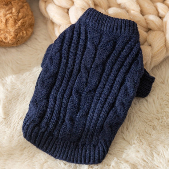 Katzenpullover mit Kapuze in Marineblau – Bild 5 | LuxeStyle