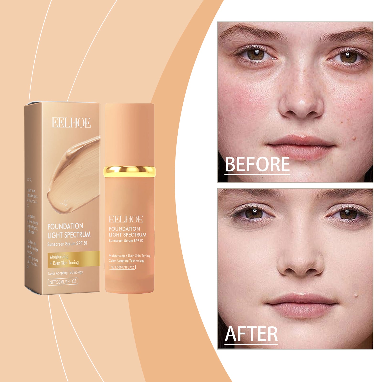 Farbwechselnde Cremefondation 30 ml