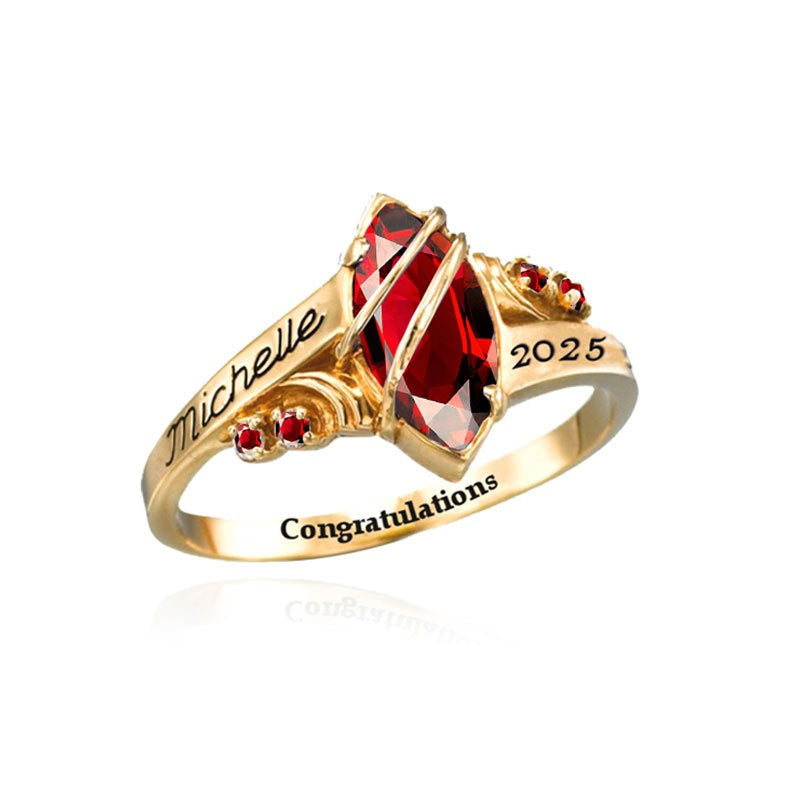 Personalisierbarer Silberring mit Zirkonia – Bild 1 | LuxeStyle