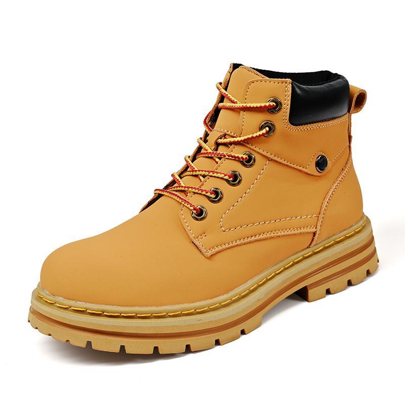 Einfache Casual Übergrössen Leder Martin Boots – Bild 3 | LuxeStyle