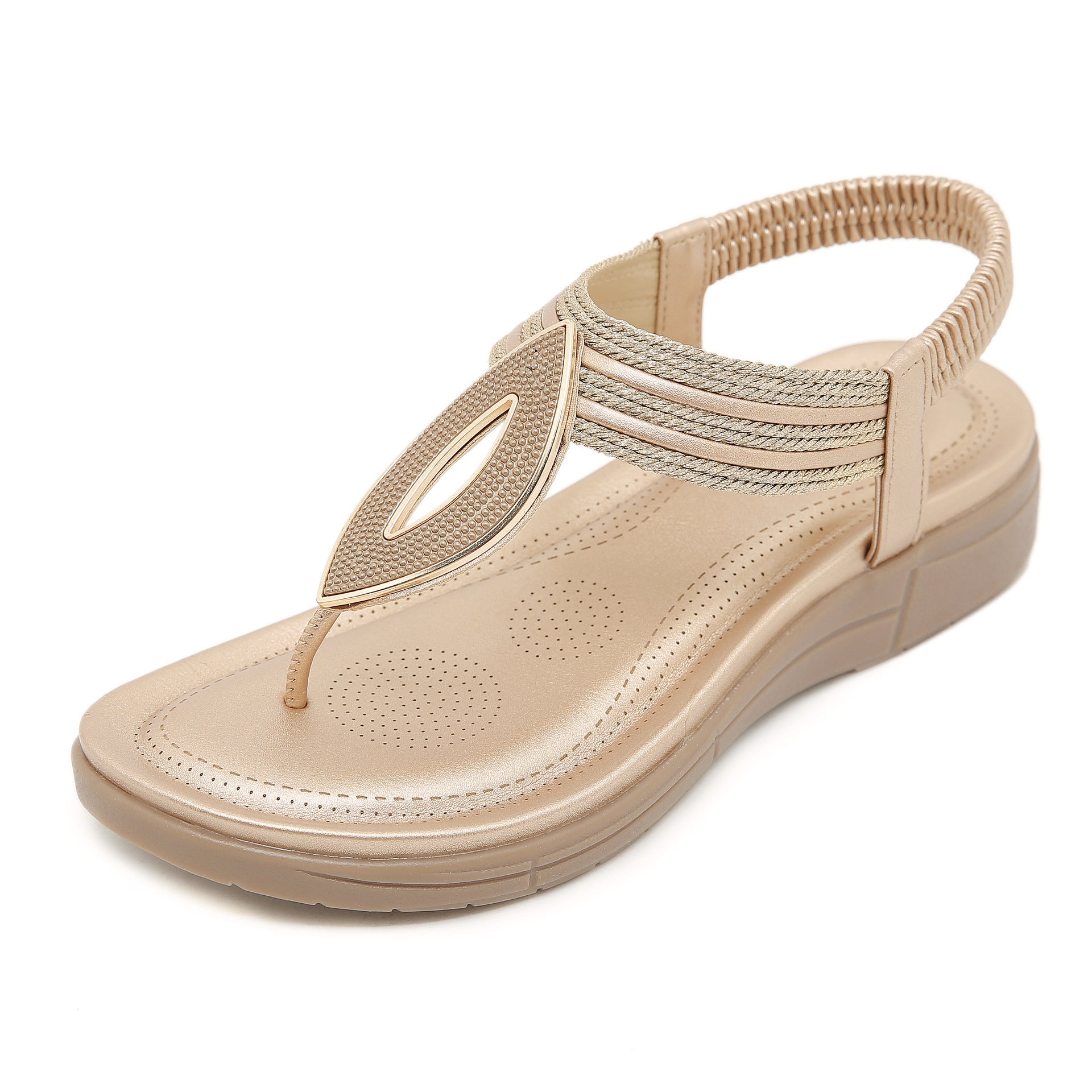 Bequeme runde Flats für Strandferien