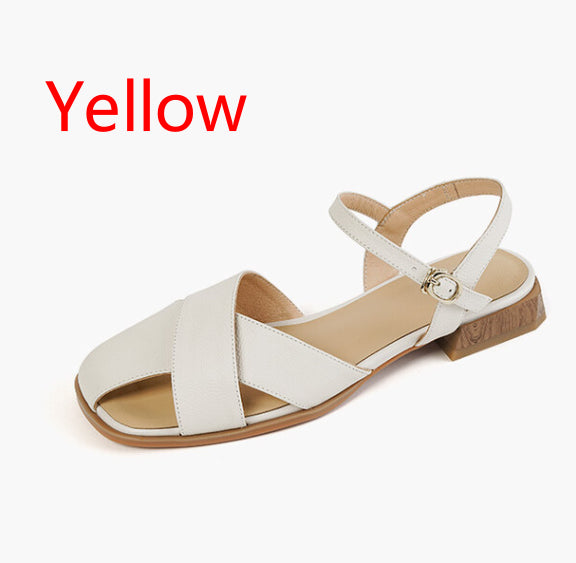 Retro-Sandalen aus Echtleder – Bild 5 | LuxeStyle