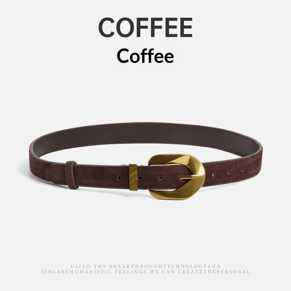 Cowhide-Belt mit Goldschloss – Bild 7 | LuxeStyle