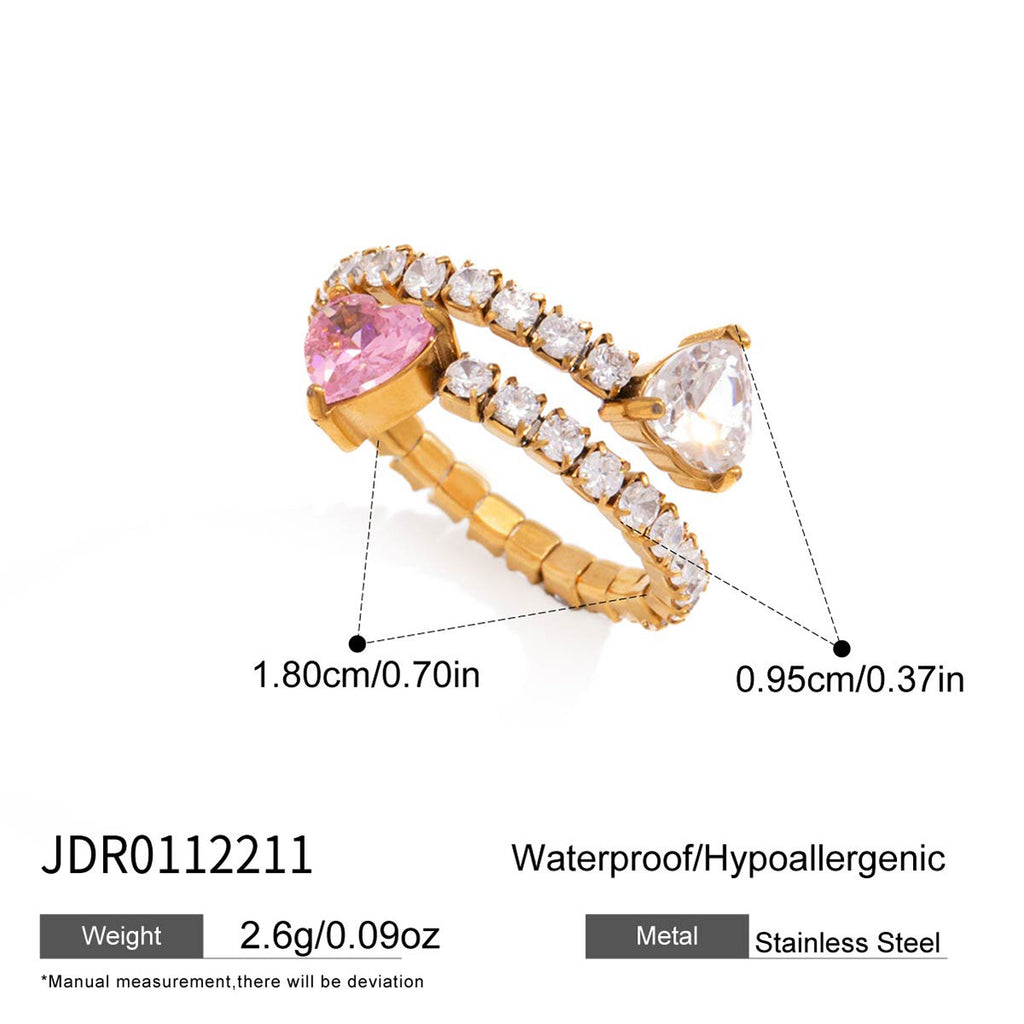 Edelstahl-Zirkonring "Snake" – Bild 6 | LuxeStyle
