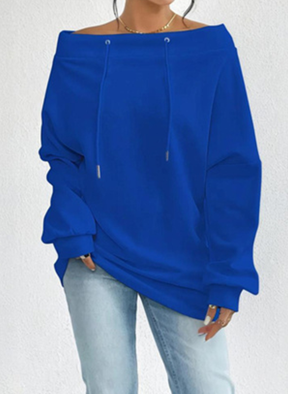 Lässiges Off-Shoulder Top mit Tunnelzug