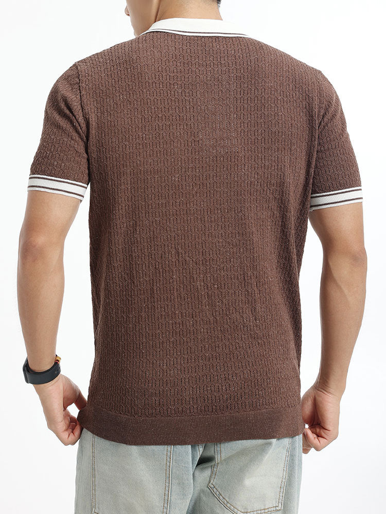 Klassisches Polo-Shirt mit Farbblock-Design | LuxeStyle