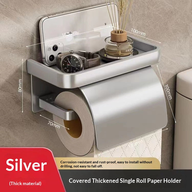 Wandmontierter WC-Papierhalter aus Aluminium
