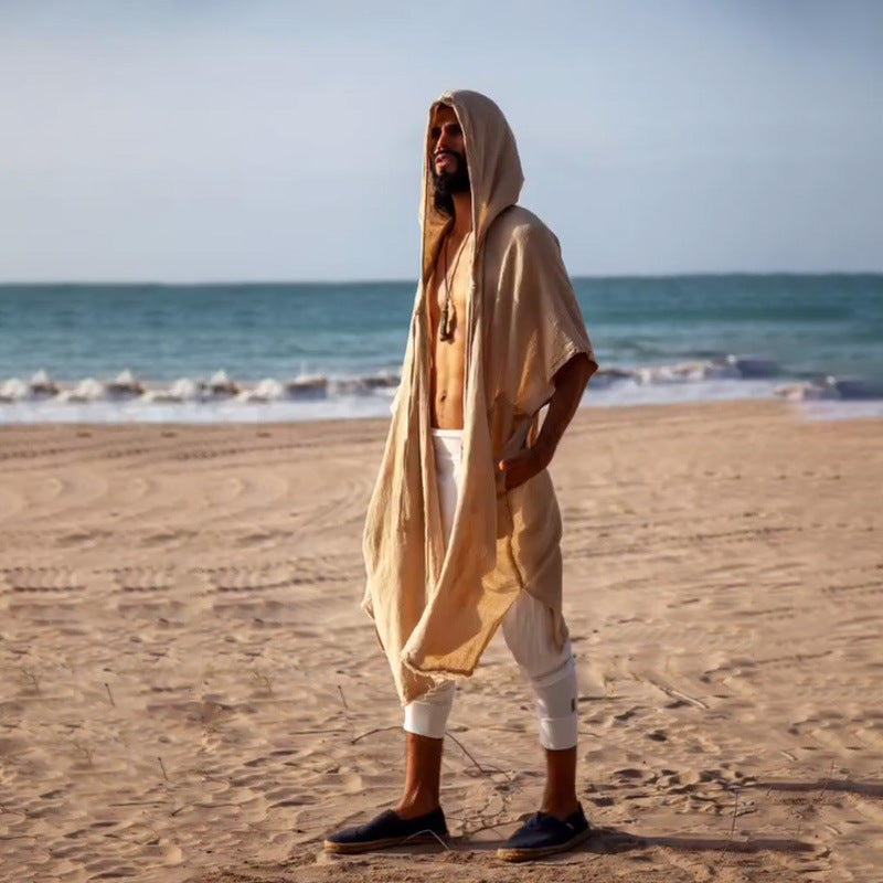 Herren-Strandshirt mit UV-Schutz und Kapuze