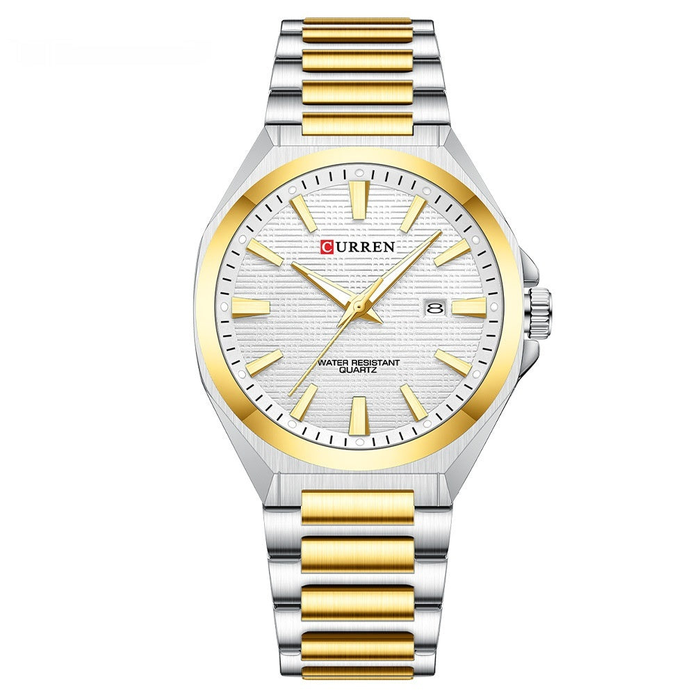 Retro-Minimalistische Herrenuhr mit großem Zifferblatt