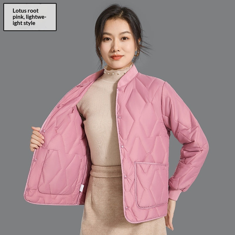 Gefütterte Damen-Freizeitjacke mit langen Ärmeln
