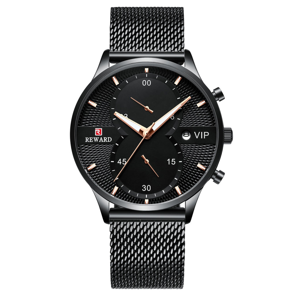 Herren Quarzuhr mit Kalenderfunktion, wasserdicht – Bild 9 | LuxeStyle