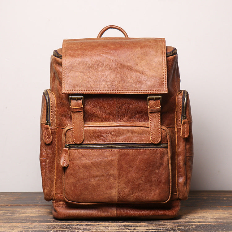 Retro-Rucksack aus Echtleder