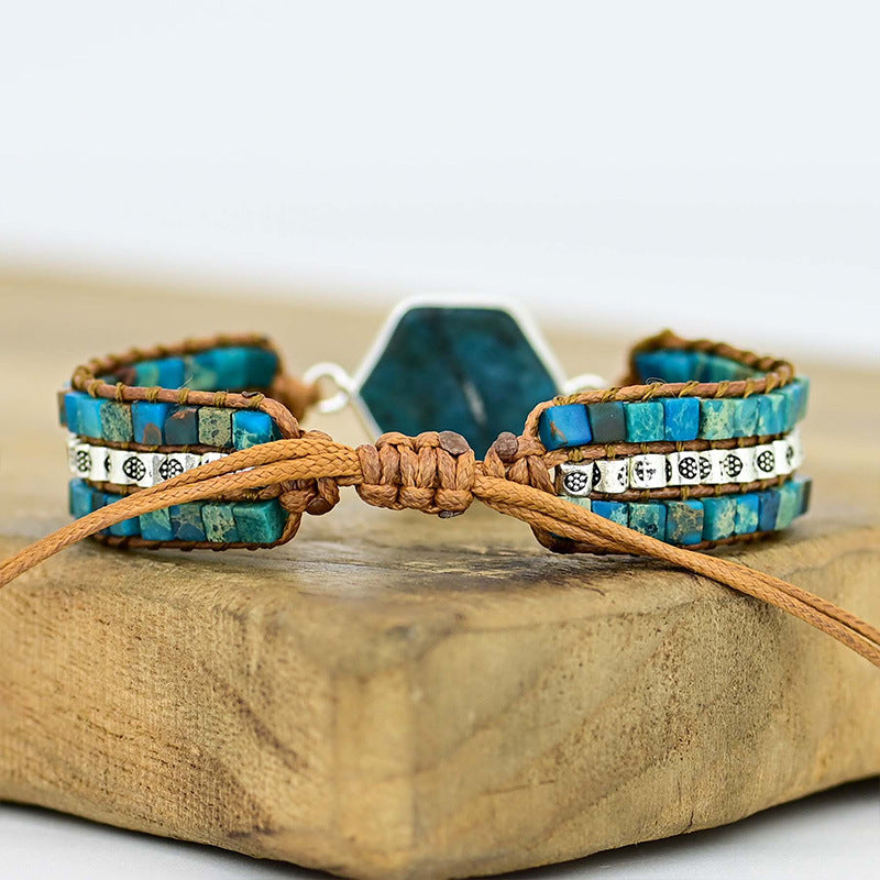 Ximia Armband mit Naturstein-Würfelkette – Bild 3 | LuxeStyle