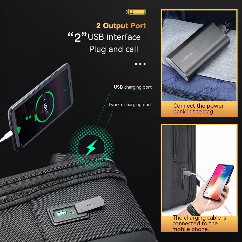 Business Multifunktion USB-Rucksack – Bild 6 | LuxeStyle