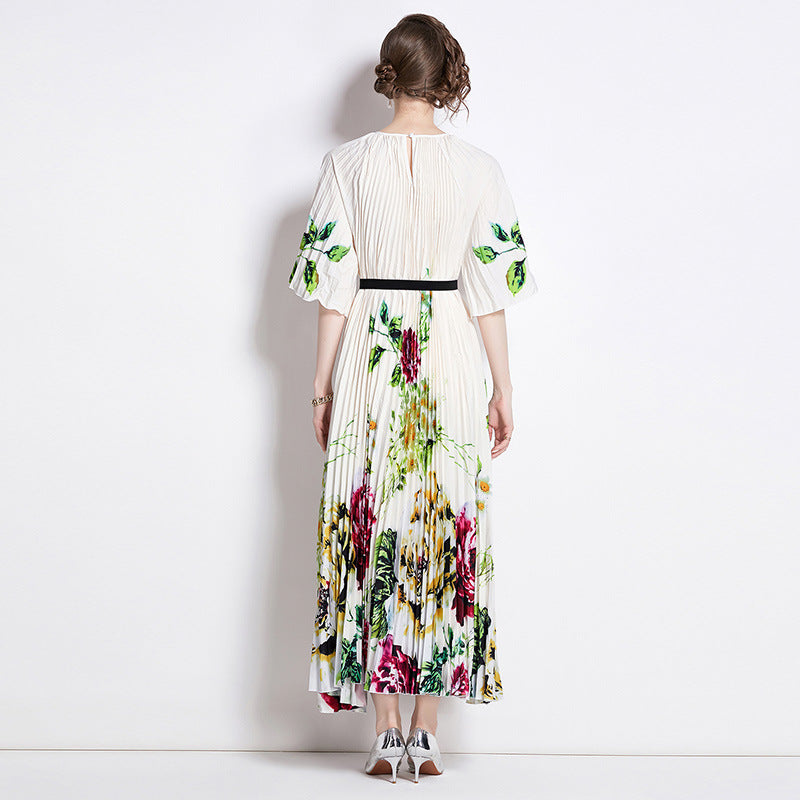 Mid-Sleeve Kleid im Vintage-Stil