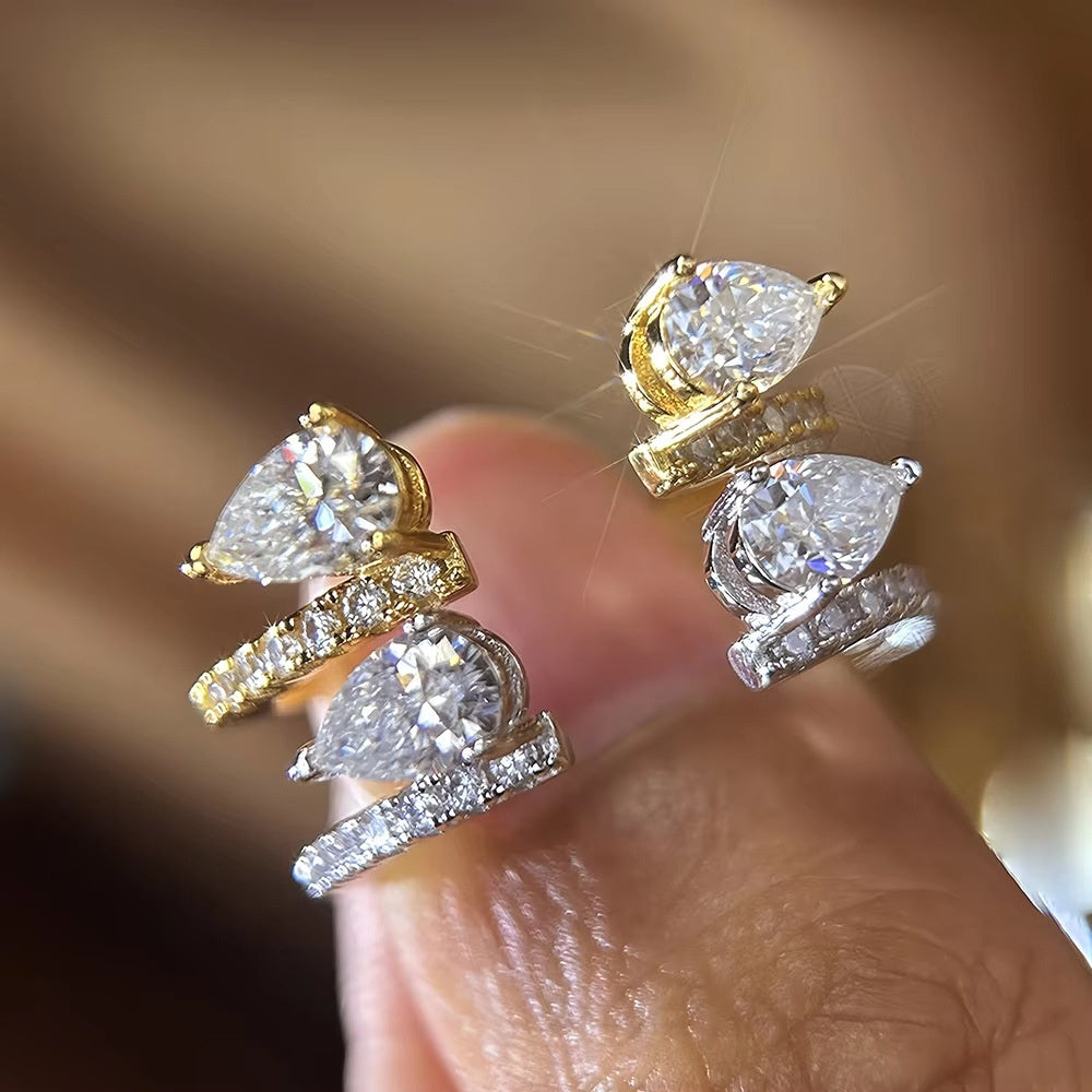Moissanit-Ring «Marquise» 4 ct · 925 Sterling-Silber
