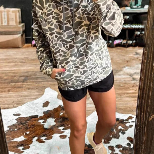 Retro Kapuzenpullover mit Digitalprint – Ansicht 3