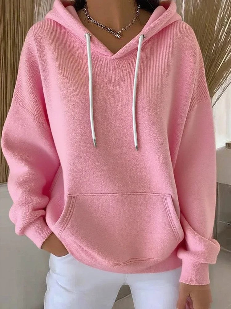 Trendiger Hoodie mit Kapuze und Kordelzug