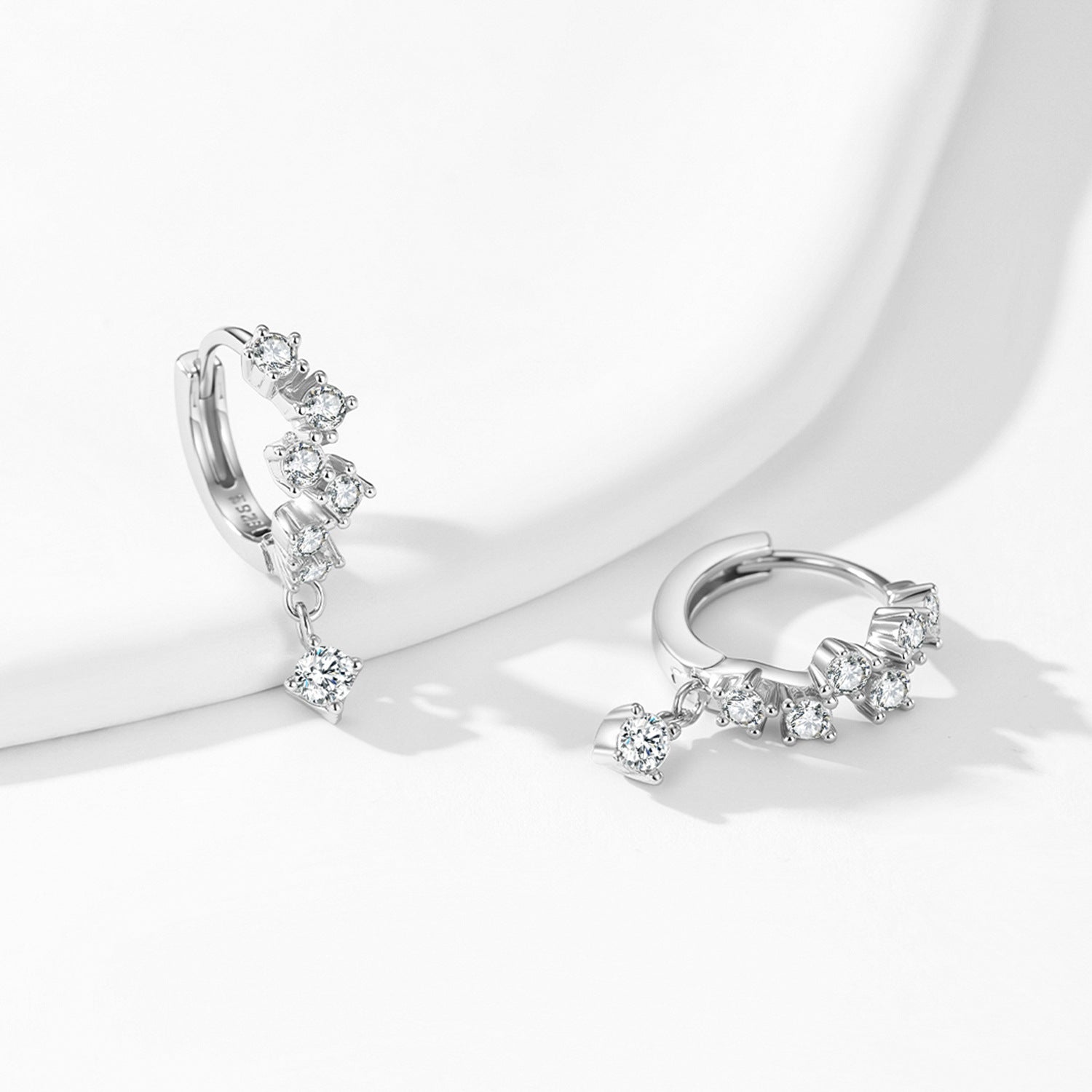 S925 Sterling Silber Ohrringe mit Zirkonia