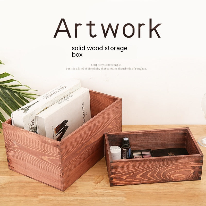 Holz-Aufbewahrungsbox im Retro-Stil