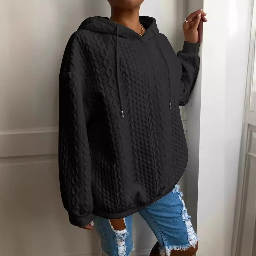 Oversized Jacquard Hoodie für Damen