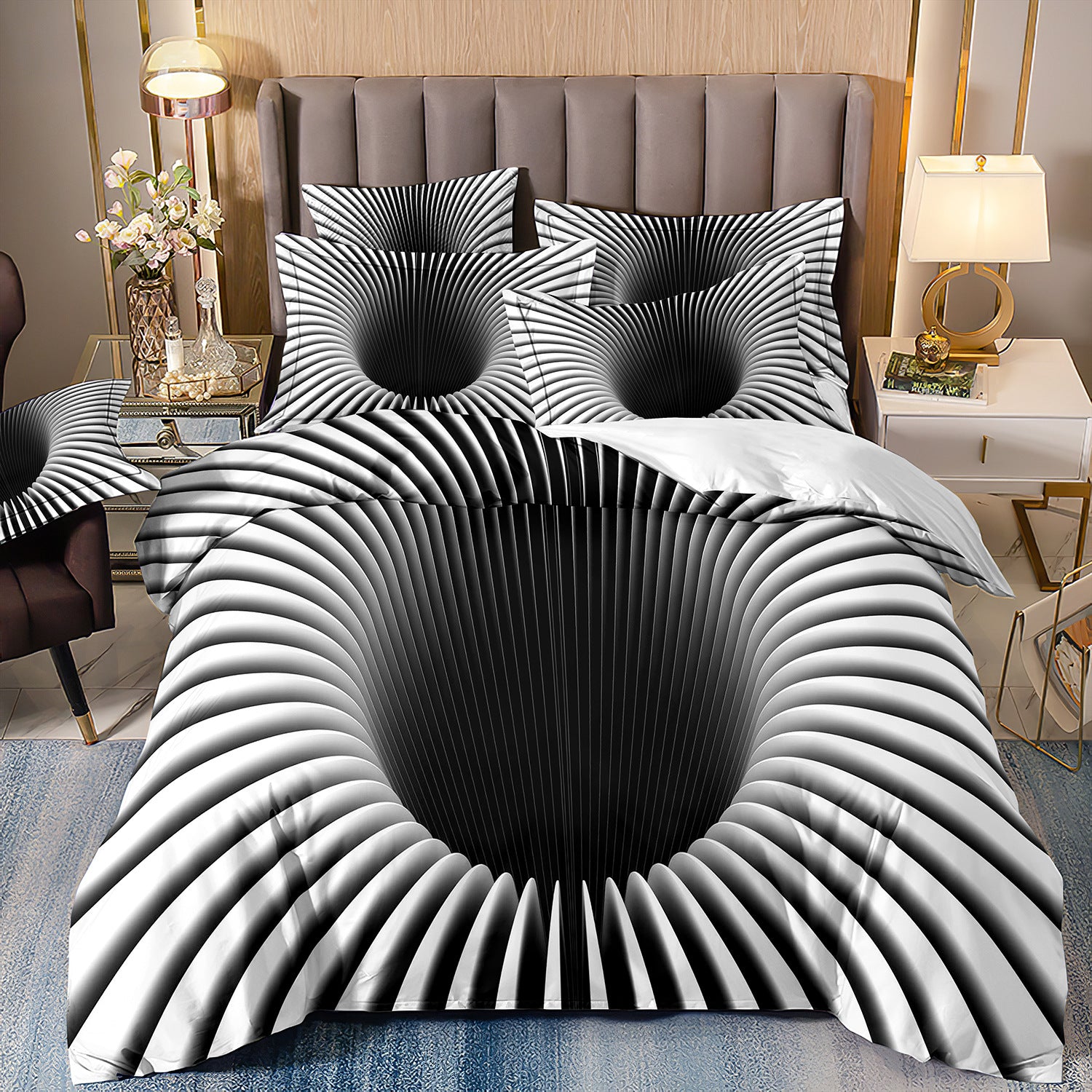 Abstrakter 3D-Digitaldruck Bettwäsche-Set