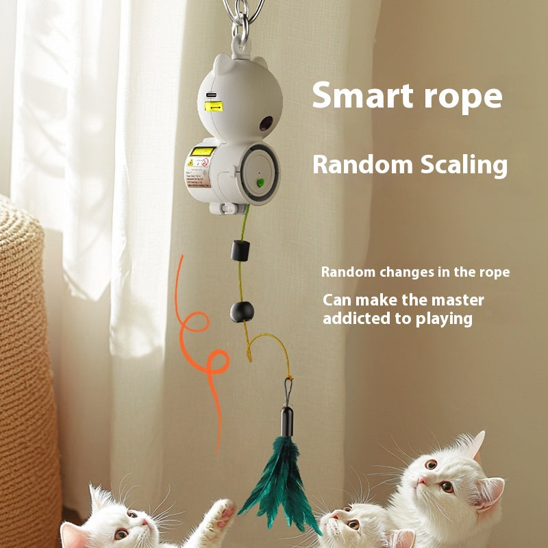 Katzen Spielzeug mit Feder und Schnur