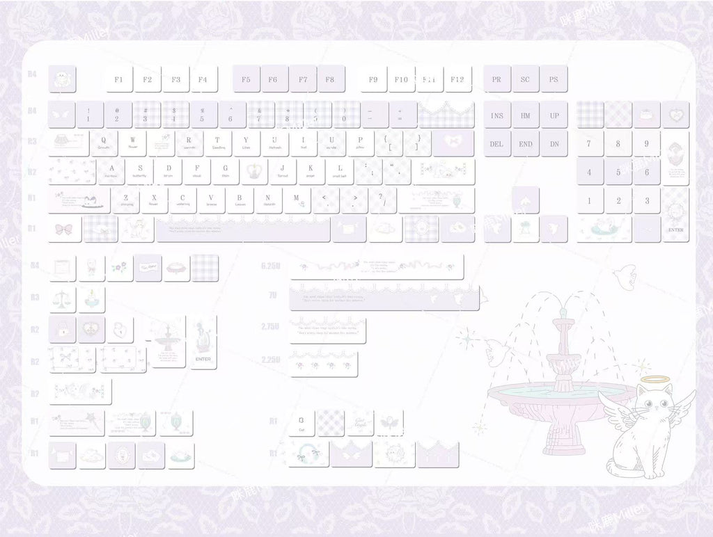 Meow Meow Hymn Keycaps Protein Purple – Ansicht 5