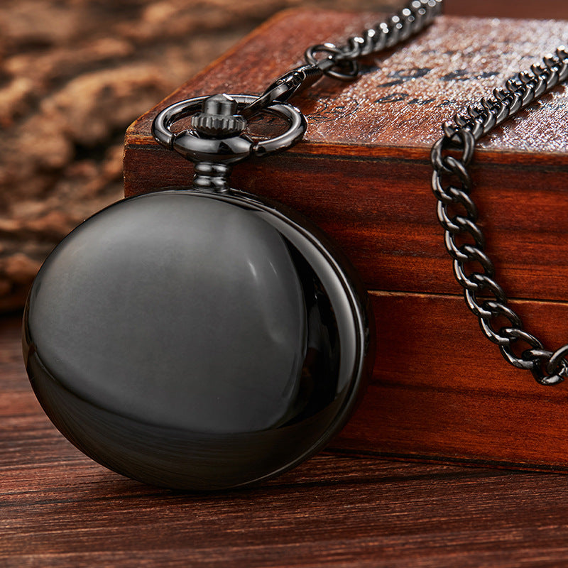Retro-Skelett-Taschenuhr mit Klappdeckel